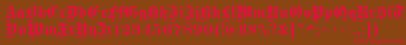 GotischRegular Font – Red Fonts on Brown Background