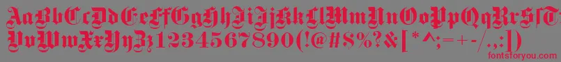 GotischRegular Font – Red Fonts on Gray Background