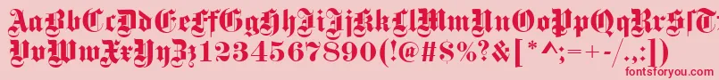 GotischRegular Font – Red Fonts on Pink Background