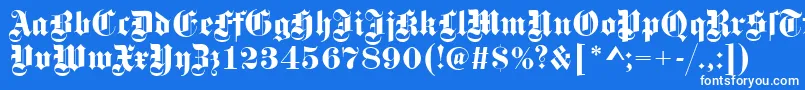 GotischRegular Font – White Fonts on Blue Background