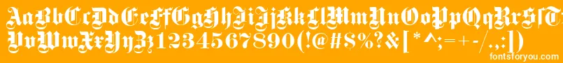 GotischRegular Font – White Fonts on Orange Background