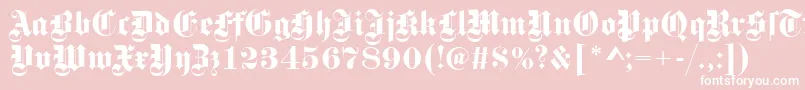 GotischRegular Font – White Fonts on Pink Background