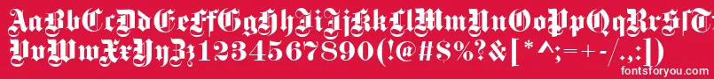 GotischRegular Font – White Fonts on Red Background