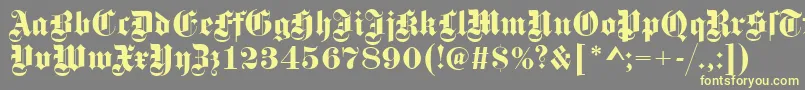 GotischRegular Font – Yellow Fonts on Gray Background