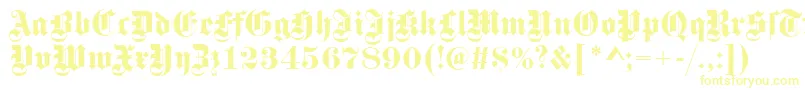 フォントGotischRegular – 黄色のフォント