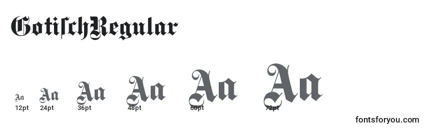 GotischRegular Font Sizes