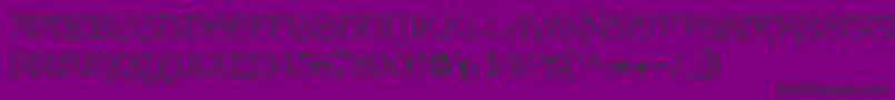 Sanremo-Schriftart – Schwarze Schriften auf violettem Hintergrund