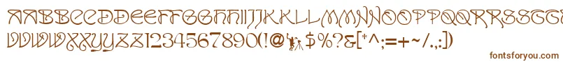 Sanremo Font – Brown Fonts on White Background