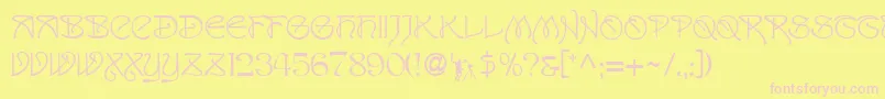 Sanremo Font – Pink Fonts on Yellow Background