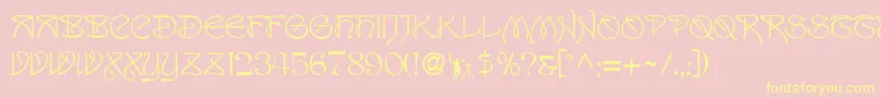 Sanremo Font – Yellow Fonts on Pink Background
