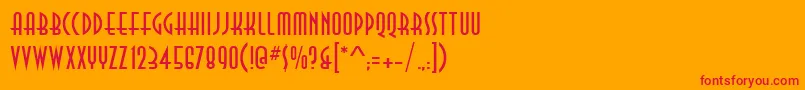 Decor3Di Font – Red Fonts on Orange Background