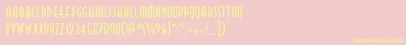 Decor3Di Font – Yellow Fonts on Pink Background