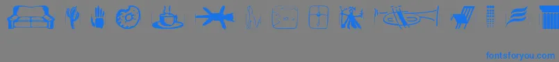 fuente LunchboxdingbatsRegular – Fuentes Azules Sobre Fondo Gris