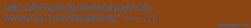 MyriadproLightcond Font – Blue Fonts on Brown Background