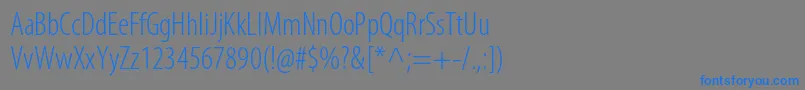 MyriadproLightcond Font – Blue Fonts on Gray Background