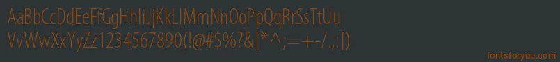 MyriadproLightcond Font – Brown Fonts on Black Background