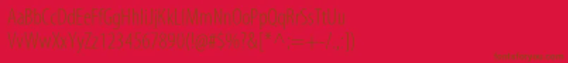 MyriadproLightcond Font – Brown Fonts on Red Background