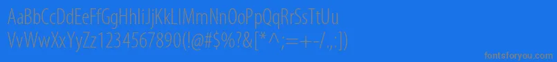 MyriadproLightcond Font – Gray Fonts on Blue Background