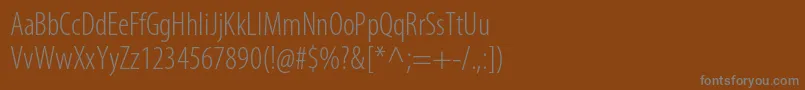 MyriadproLightcond Font – Gray Fonts on Brown Background