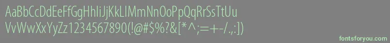 MyriadproLightcond Font – Green Fonts on Gray Background