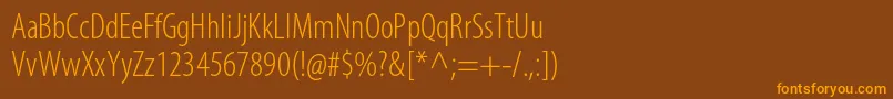 MyriadproLightcond Font – Orange Fonts on Brown Background