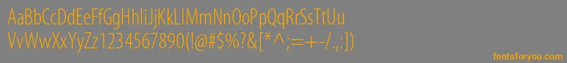 MyriadproLightcond Font – Orange Fonts on Gray Background