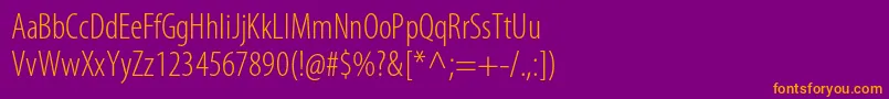 MyriadproLightcond Font – Orange Fonts on Purple Background