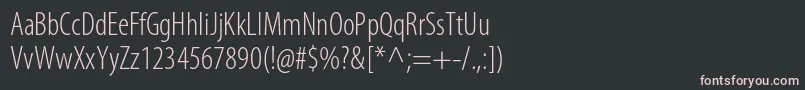 MyriadproLightcond Font – Pink Fonts on Black Background