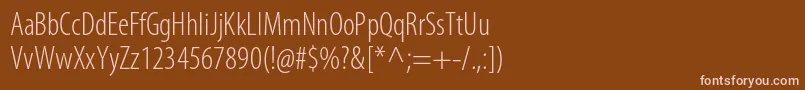 MyriadproLightcond Font – Pink Fonts on Brown Background