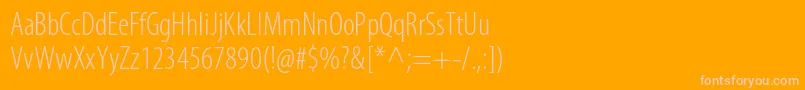 MyriadproLightcond Font – Pink Fonts on Orange Background