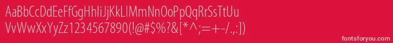 MyriadproLightcond Font – Pink Fonts on Red Background