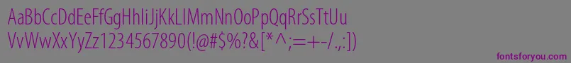 Шрифт MyriadproLightcond – фиолетовые шрифты на сером фоне