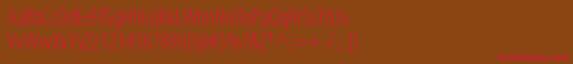 MyriadproLightcond Font – Red Fonts on Brown Background
