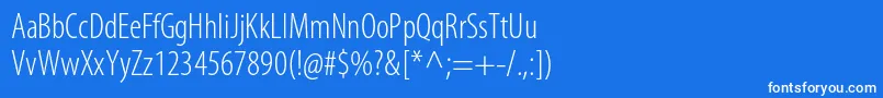 MyriadproLightcond Font – White Fonts on Blue Background