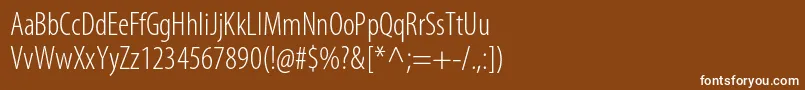 MyriadproLightcond Font – White Fonts on Brown Background