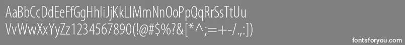 MyriadproLightcond Font – White Fonts on Gray Background