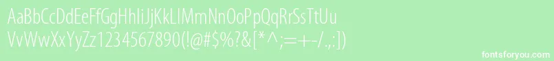MyriadproLightcond Font – White Fonts on Green Background