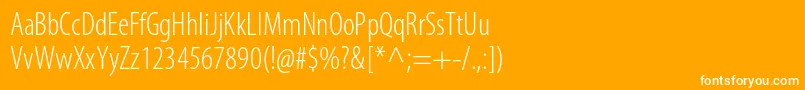 MyriadproLightcond Font – White Fonts on Orange Background