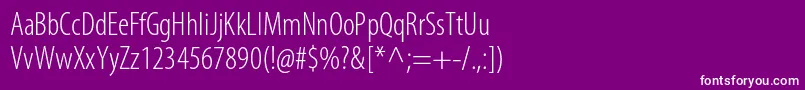 MyriadproLightcond Font – White Fonts on Purple Background