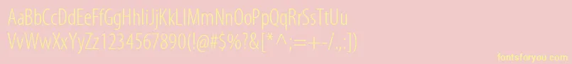 MyriadproLightcond Font – Yellow Fonts on Pink Background