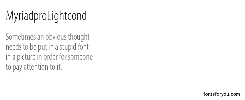 MyriadproLightcond Font