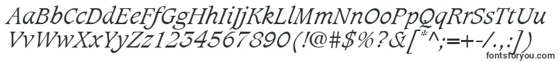 CaxtonLtLightItalic Font – Fonts for maps