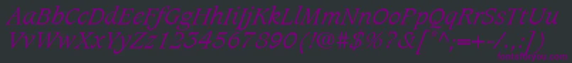 Шрифт CaxtonLtLightItalic – фиолетовые шрифты на чёрном фоне