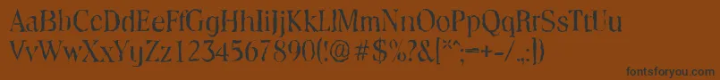 ToledorandomRegular Font – Black Fonts on Brown Background