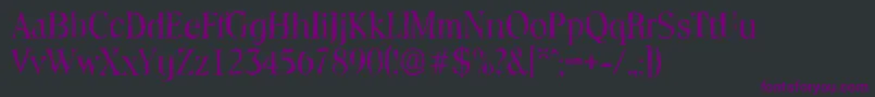 フォントToledorandomRegular – 黒い背景に紫のフォント