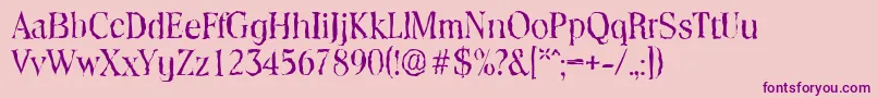 ToledorandomRegular Font – Purple Fonts on Pink Background