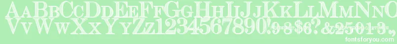 CashCurrency Font – White Fonts on Green Background