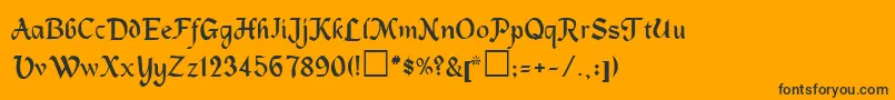 MagnetaRegular Font – Black Fonts on Orange Background