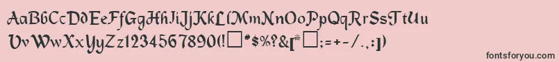 MagnetaRegular Font – Black Fonts on Pink Background