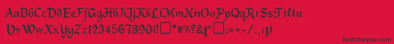 MagnetaRegular Font – Black Fonts on Red Background